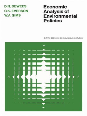 cover image of Economic Analysis of Environmental Policies